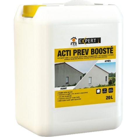 Traitement Boosté Anti-Dépôts Verts et Traces Noires Préventif et Curatif 20L - Élimine Mousses, Lichens, Traces vertes, Traces noires - Façades, Murs et Toitures Extérieurs (1/2)