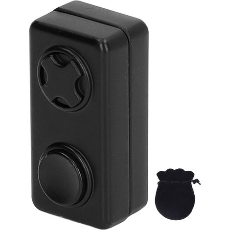 Glisseur Magnétique Sensoriel Cuboïde 2 Boutons Anti-Stress Jouet à Pousser du Bout des Doigts Noir (1/5)