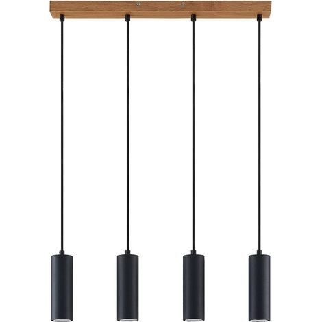 Lindby Lámpara colgante 'Maniva' en Marrón de Madera