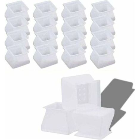 Ensemble de 6 capuchons en silicone pour pieds de chaise RTGPT - Protecteurs de pieds carrés pour chaises et tables- Embouts de protection pour pieds de chaise et de table- Convient au (1/5)