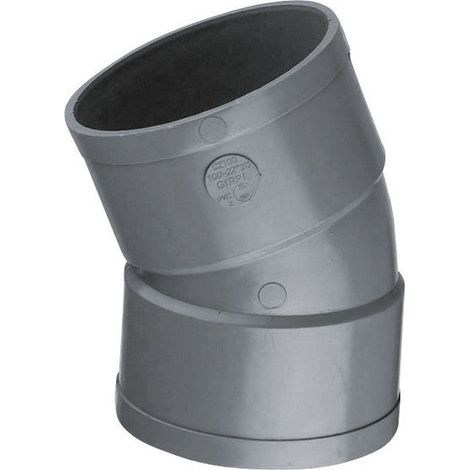 Coude 22°30 en pvc à coller femelle / femelle, diam. 40