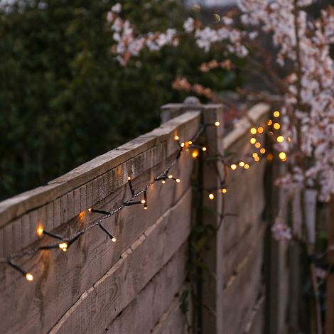 10m Solar Power Outdoor LED Fairy Lights Green Cable Warm White Garden Decoration Summer Party
