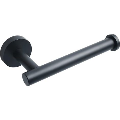 Porte-papier toilette mural noir en acier inoxydable 304, finition polie pour salle bain (1/4)