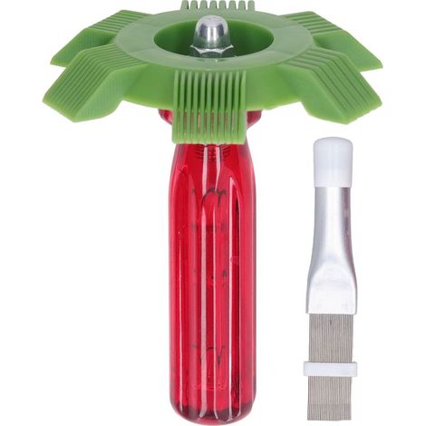 Peigne de Fins Radiateur Kit 2 Pièces ManoMan avec Plastique et Métal pour Détendre et Nettoyer Condensateur Air Conditioner Vert (1/4)