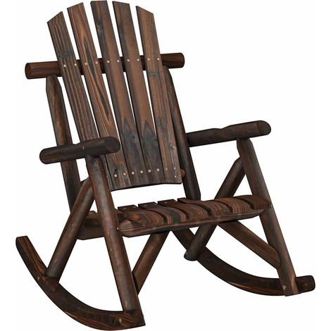 Maison Exclusive - Garten-Schaukelstuhl 69x96x101 cm Massivholz F (1/5)