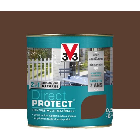 Peinture Glycéro Multi-matériaux V33 Direct Protect Rouille Métalisé 0,5 L (1/2)