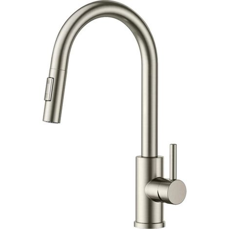 FORIOUS Wasserhahn Küche mit Herausziehbarer Brause Edelstahl (1/5)