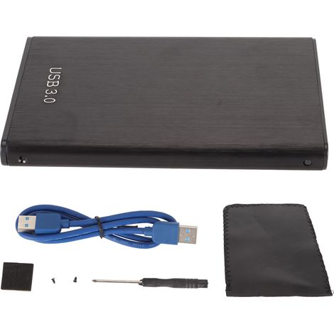 Boîtier externe pour disque dur 2,5 pouces HDD/SSD, USB 3.0 5Gbps, mise en veille intelligente, compatibilité multisystème, coque pour PC. (1/5)