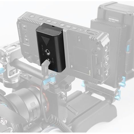Batterie Factice NP‑F550, Version Mise à Niveau NJ503 Batterie Factice NP‑F550/F570/F970, avec Ligne à Ressort de Montage de Type DC vers D‑TAP B, pour la Transmission D'image de la Lumière D'appoint (1/5)