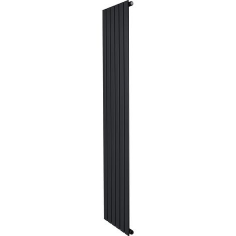 Radiatore Verticale Design Piatto Colonna Singola Nero 1800x420 mm (1/5)