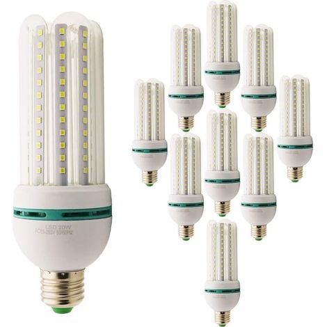 TrAdE Shop Traesio - Lampada Lampadina Led Bulb 2835 4u E27 104smd 20w Ac85 265v 6000k - -Bianco Freddo - (1/3)