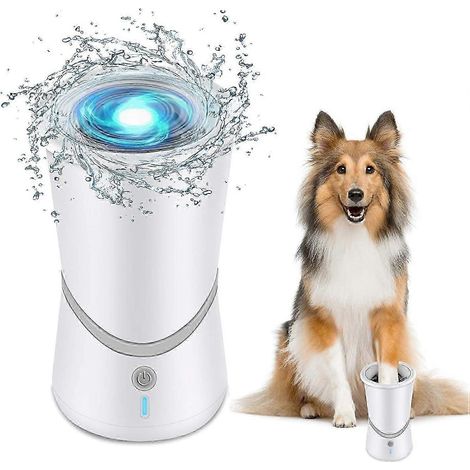 Nettoyeur de pattes électrique portable pour chiens (2025), lave-pattes électrique, lave-pattes rotatif automatique pour chiens boueux (1/5)