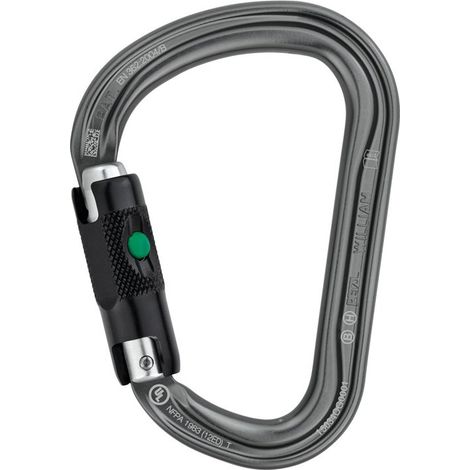 MOSQUETON ASIMETRICO WILLIAM BALL-LOCK GRIS 27 kN 90g EN362 (1/5)