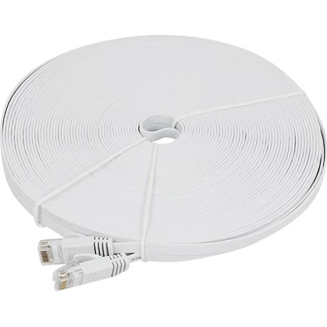 Cat6 Ethernet-Kabel 100 Fuß (30 Meter) Flaches, schlankes langes LAN-Patchkabel