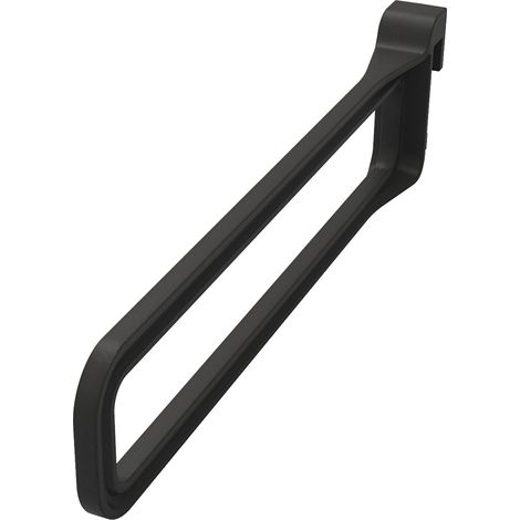 Kesseböhmer Conero Hosenbügel lang - moderner Hosenhalter aus Kunststoff, schwarz (1/2)