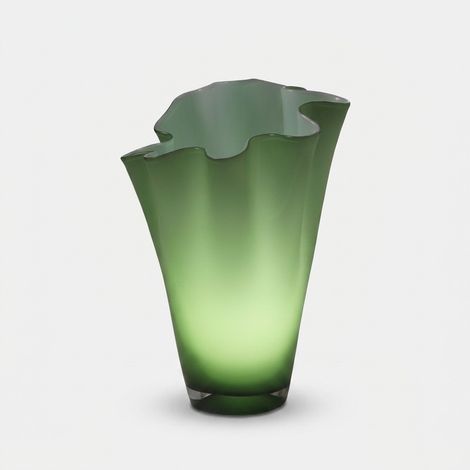 Vaso decorativo in vetro con luce Wave 30 - Verde (1/3)