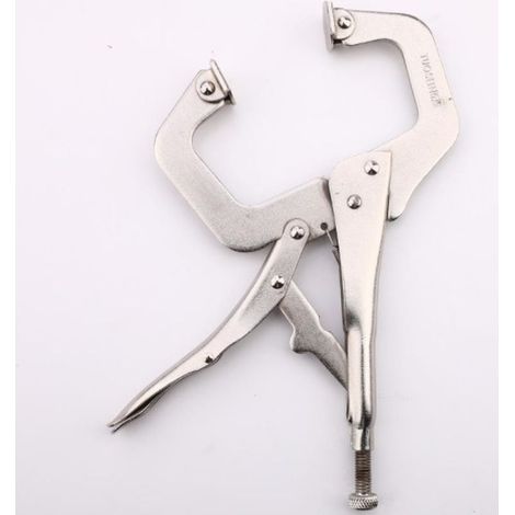 Outils de quincaillerie Pince de type C de 11 pouces pince de serrage robuste pince fixe de soudage pince à bouche plate de type C de 11 pouces 1 pièce (1/3)