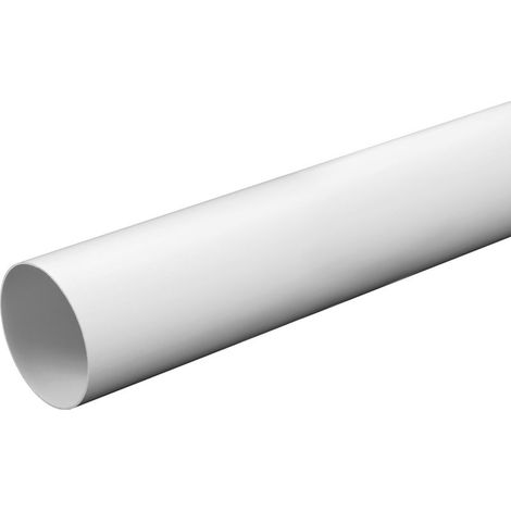 Tuyau d'air circulaire PVC 125mm – Longueur 0,5m – Tube rigide pour ventilation – Gaine VMC pour espaces confinés –