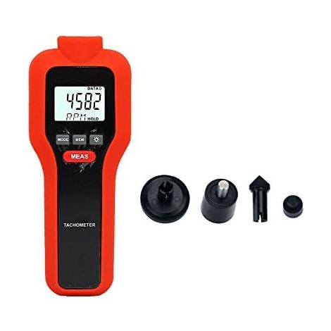 Mengshen 2 in 1 Tachimetro digitale per velocità senza contatto e a contatto, tester di rotazione - TH-522 (1/4)