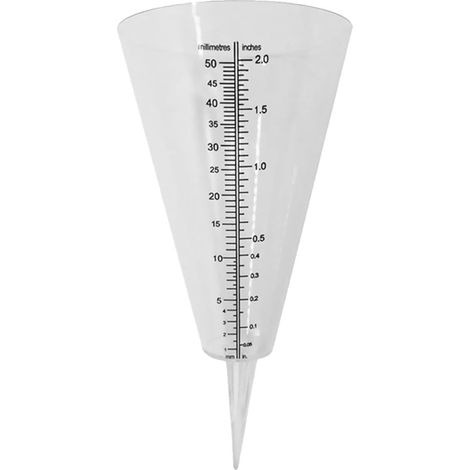 Pluviomètre Extérieur Jardin Résistant au Gel en Plastique Transparent, Cône Gradué, pour Pelouse et Jardin (1/5)