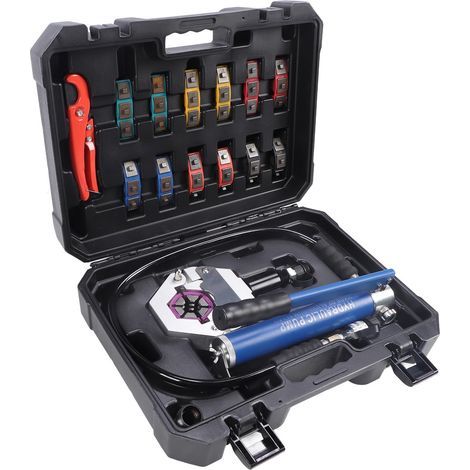 Hydraulic Hose Climper Manual Trimping Tool with Pump for Maintenance Repair (1/5)