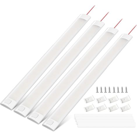 Éclairage intérieur pour auto LED 12V, Barre Led 12v Voiture Interieur, pour cuisine de camping-car avec interrupteur, 4000K 1200LM, 4Piezas (1/5)