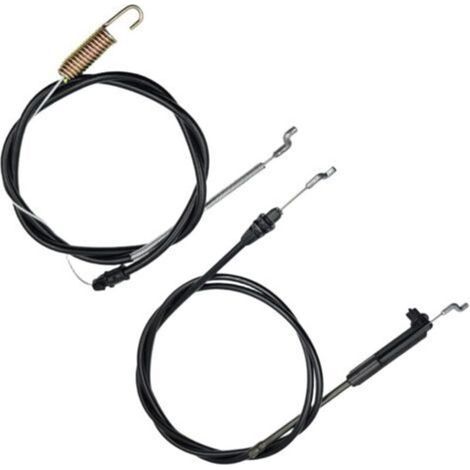 Jeu de 2 câbles pour tondeuse Toro Recycler 55.9 cm : contrôle de traction et câbles de frein (115-8435/115-8437). kit de remplacement (1/5)