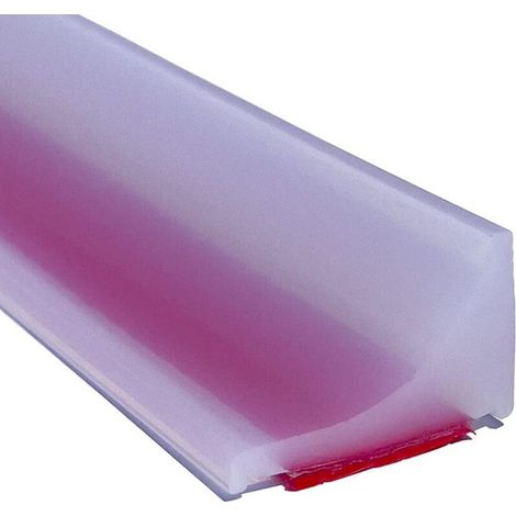 Barrage de douche pliable - Pour comptoirs de cuisine et de salle de bain - Empêche l'eau de tomber au sol - Blanc - 2 mètres - Translucide (1/5)