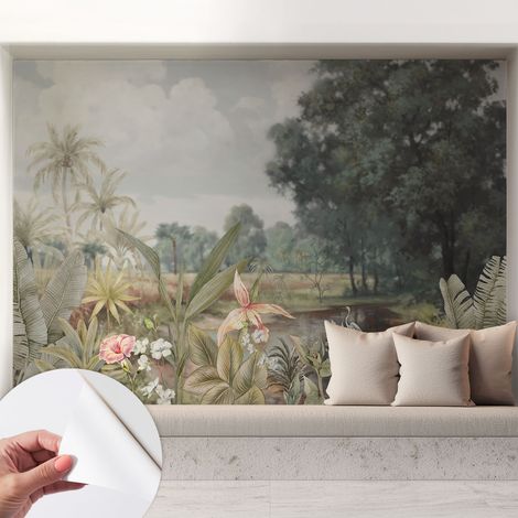 Fotomurale adesivo - parete decorativa - decorazione casa - stile moderno parete - Paesaggio esotico 208x146 cm (1/5)