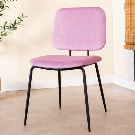 Chaise de salle à manger Jerry Velvet Rose - Sans accoudoirs (1/5)