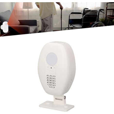 Intelligente Türklingel mit Infrarotsensor, 30 m Reichweite, 80 dB einstellbarer Lautstärke, Sicherheitsalarm für die Tür – Weißes ABS (1/5)