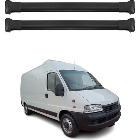 OMAC Aluminium Dachträger Querträger für Fiat Ducato 2006-2026 – Max. 75 kg – 2 Stangen Schwarz (1/5)