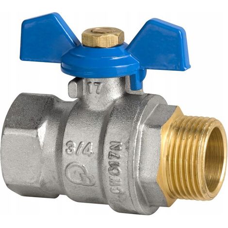 VALVOLA A SFERA 3/4 WZ GHIERA A FARFALLA PN30 SPAGNOLO (1/2)