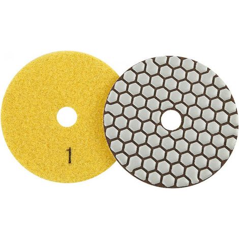 Diamantpolierpads – 7er-Packung Trocken-Diamantpolierpads 4"/100 mm für Marmor, Granit, Stein, Beton (1/4)