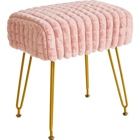 Maquillage Chaise de vanité, Tabouret de Repose-Pieds, Rose WBD003P (1/5)