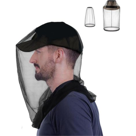 Lot de 2 moustiquaires anti-mouches et anti-insectes haut de gamme Ouverture extra large pour le camping, la randonnée, la pêche et la chasse (1/5)