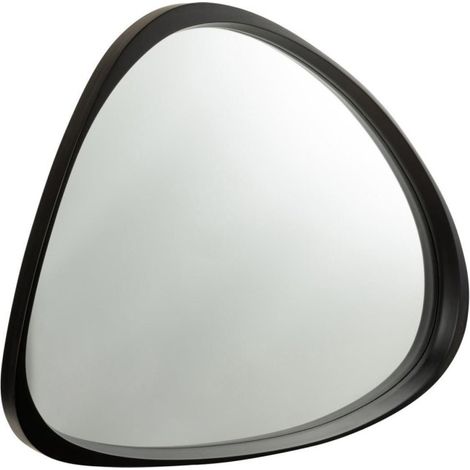 Miroir Mural en Verre Design "Giles" 99cm Noir (1/2)