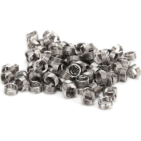 Kit de réparation de 100 inserts filetés, gaines de protection pour câbles, visserie M5x0,8x1D (1/4)
