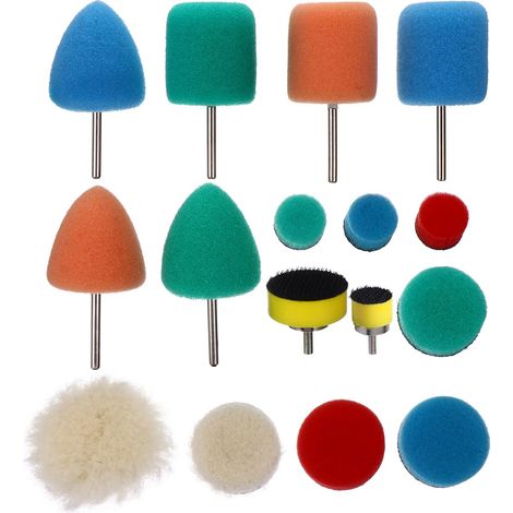 Tampons De Polissage Voiture 16 Pièces Éponge Polissage Voiture Pour Perceuse Et Machine À Polir Pour Cire Lustrage Rayures De Surface Phares Et Poignées De Porte (1/5)