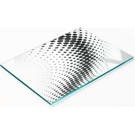Tabla de cocina de vidrio templado con figuras geométricas gráficas 80x52 cm (1/5)