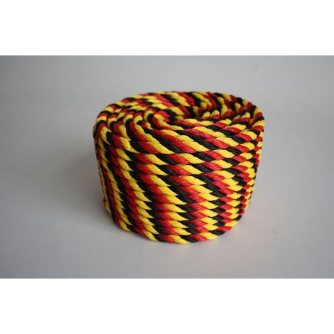 TrendLine Seil 10 mm x 30 m, schwarz - rot gelb Seil Seil 2077632814556 TrendLine Seil 10 Mm X 30 M Trendline