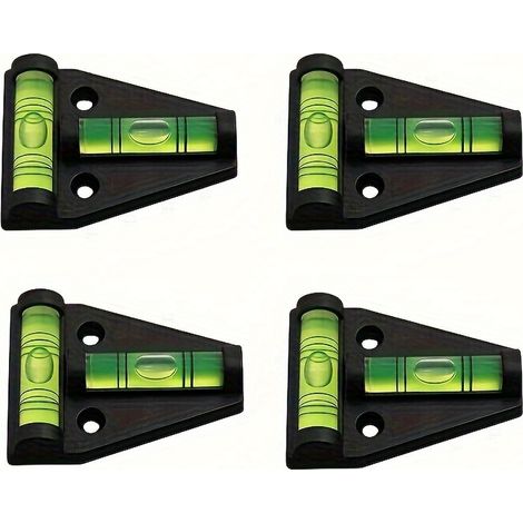 Lot de 4 bulles de nivellement étanches T-Type pour VR, niveau d'expansion externe à vérification transversale avec vis pour camping-car, remorque de voyage, camion, appareil photo, télescope, niveaux (1/5)