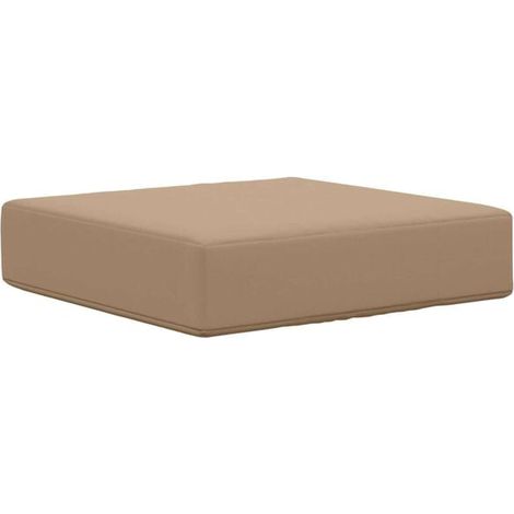 Coussin d'extérieur gris-brun, 40 x 40 x 8 cm (1/5)
