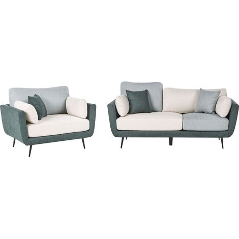 Sofa Set 4-Sitzer BOLGA Stoff Grün