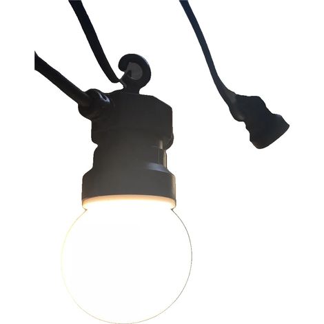 LED-Lichterkette mit Kugeln, wasserdicht, energiesparend, schwarzes Kabel, EU-A-Stecker, 2er-Pack (1/2)