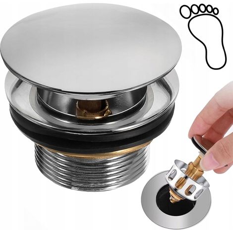Duschwannenstöpsel mit Badewannensieb, Standard-Klick-Klack-Siphon (1/5)