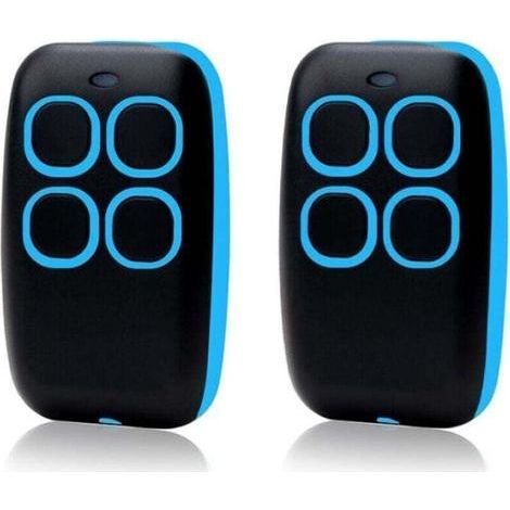 Télécommande universelle 2 pièces 4 en 1 pour portails et garages – Télécommande multi-fréquence Rolling Code 280 à 868 MHz, programmateur auto-apprenant avec liste de compatibilité (1/4)