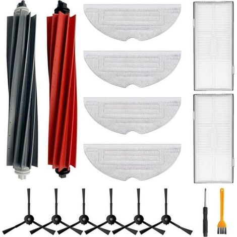 Kit D'Accessoires pour Aspirateur Robot Roborock S8, S8+, S8 Pro Ultra, PièCes de Rechange, Brosses Principales en Caoutchouc, (1/5)