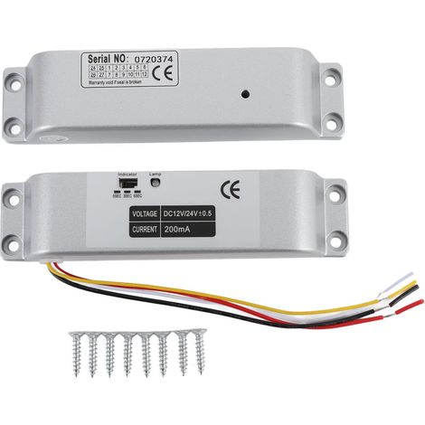 électrique à pêne dormant DC12 24V en alliage d aluminium