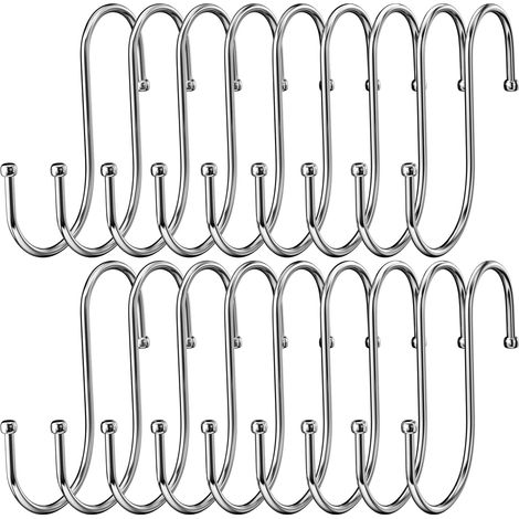 18 Stück Metall-Schraubhaken, Edelstahl-Schraubhaken, Decken-Schraubhaken, Schraubhaken zum Aufhängen von Tassen, Hüten, Lichtern, Seilen, Pflanzen